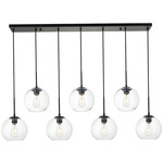 Baxter Linear Multi Light Pendant - Black / Clear