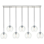Baxter Linear Multi Light Pendant - Chrome / Clear