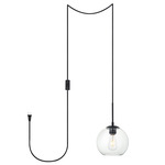 Baxter Plug-in Pendant - Black / Clear
