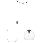 Baxter Plug-in Pendant - Black / Clear