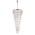 Sydney Spiral Chandelier - Polished Nickel / Clear