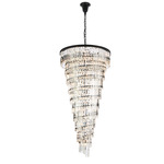 Sydney Spiral Chandelier - Matte Black / Clear