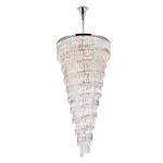 Sydney Spiral Chandelier - Polished Nickel / Clear