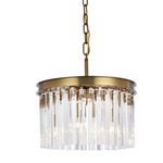 Sydney Gold Pendant - Satin Gold / Clear