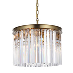 Sydney Gold Pendant - Satin Gold / Clear