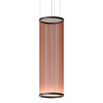 Array Cylindrical Pendant - Matte Black / Terra Red
