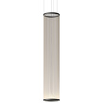 Array Cylindrical Pendant - Matte Black / Beige