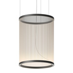 Array Cylindrical Pendant - Matte Black / Beige