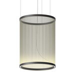 Array Cylindrical Pendant - Matte Black / Green