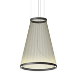 Array Conical Pendant - Matte Black / Terra Red