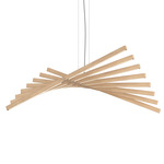 Rhythm Wood Horizontal Pendant - White Oak