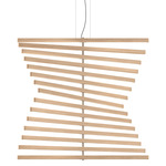 Rhythm Wood Vertical Pendant - White Oak