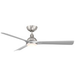 Gage Smart Ceiling Fan with Color-Select Light - Brushed Nickel / Silver / Frosted