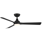 Gage Smart Ceiling Fan with Color-Select Light - Matte Black / Frosted