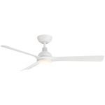 Gage Smart Ceiling Fan with Color-Select Light - Matte White / Frosted