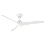 Novelle Smart Ceiling Fan with Color-Select Light - Matte White / Frosted