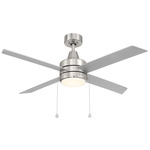 Quade Ceiling Fan with Color-Select Light - Brushed Nickel / Titanium / Frosted
