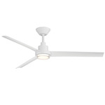 Bolo Smart Ceiling Fan with Color-Select Light - Matte White / Frosted