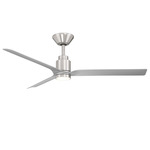 Smooth Smart Ceiling Fan with Color-Select Light - Brushed Nickel / Silver / Opal