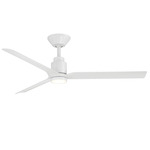 Smooth Smart Ceiling Fan with Color-Select Light - Matte White / Matte White / Opal