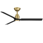 Smooth Smart Ceiling Fan with Color-Select Light - Soft Brass / Matte Black / Opal