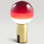 Dipping Light Portable Table Lamp - Brushed Brass / Burgundy