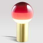 Dipping Light Table Lamp - Brushed Brass / Burgundy