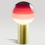 Dipping Light Table Lamp - Brushed Brass / Burgundy