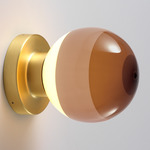 Dipping Light Wall Sconce - Brushed Brass / Chocolate