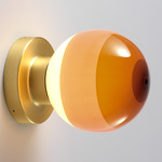 Dipping Light Wall Sconce - Brushed Brass / Cream