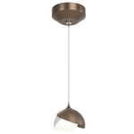 Brooklyn Double Shade Pendant - Bronze / White