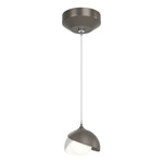 Brooklyn Double Shade Pendant - Dark Smoke / White