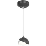 Brooklyn Double Shade Pendant - Black / White
