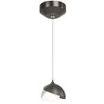 Brooklyn Double Shade Pendant - Oil Rubbed Bronze / White
