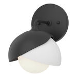 Brooklyn Double Shade Wall Sconce - Black / White