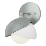 Brooklyn Double Shade Wall Sconce - Vintage Platinum / White