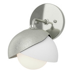 Brooklyn Double Shade Wall Sconce - Sterling / White