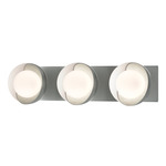 Brooklyn Double Shade Straight Bathroom Vanity Light - Vintage Platinum / White