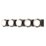 Brooklyn Double Shade Straight Bathroom Vanity Light - Oil Rubbed Bronze / White