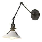 Henry Swing Arm Wall Sconce - Black / White