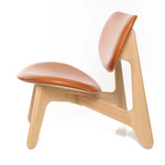 Slab Lounge Chair - Natural / Cognac Leather