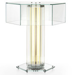 SuperWire Table Lamp - Polished Aluminum / Clear