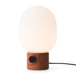 JWDA Marble Table Lamp - Red Travertine / Opal