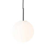 TR Bulb Pendant - Polished Steel / Matte Opal