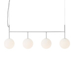 TR Bulb Linear Suspension - Polished Steel / Matte Opal