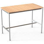 Solas Bar Table - Stainless Steel / Teak Wood