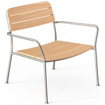 Solas Lounge Chair - Stainless Steel / Teak Wood