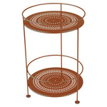 Guinguette Perforated Side Table - Candied Orange