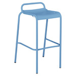 Luxembourg Bar Stool with Low Back Set of 2 - Maya Blue