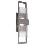 Sasha Outdoor Wall Sconce - Argento Grey / Frosted Granite